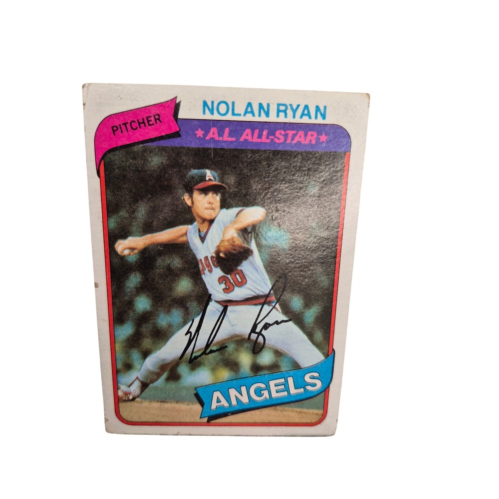 Nolan Ryan Angels A.L.‎ All-Star Baseball Card Vintage 1980 Topps #580